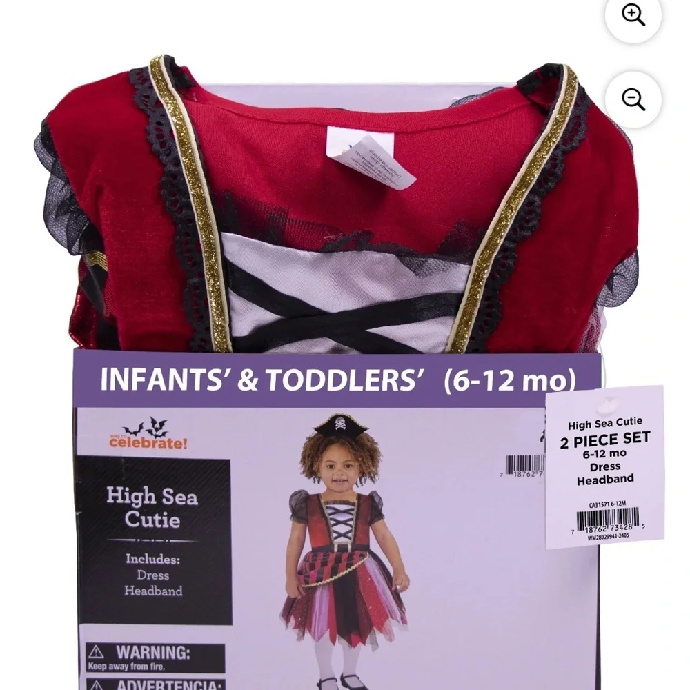 NEW High Sea Cutie Halloween Costume for Toddler Girls, Size 6-12M